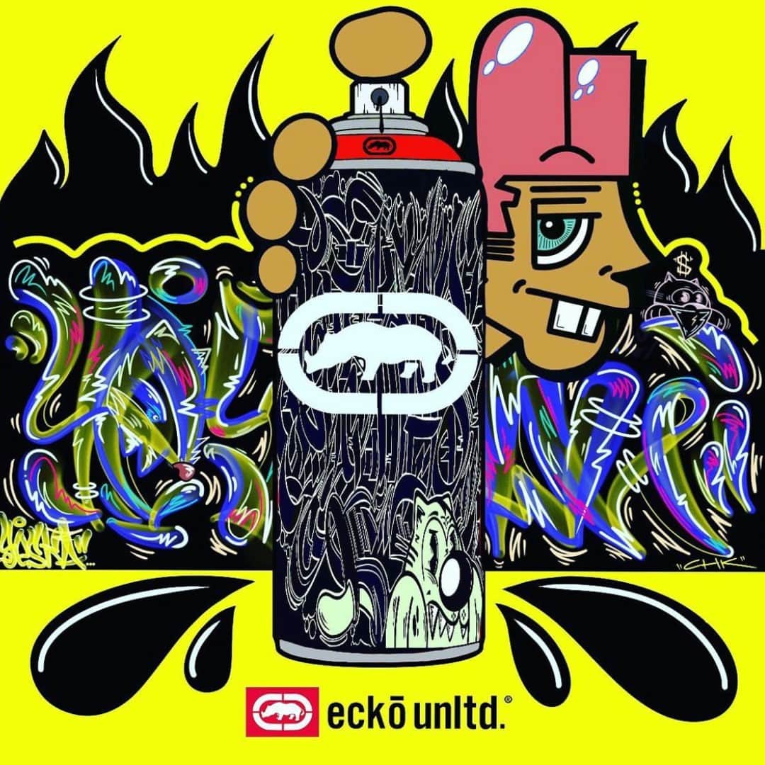 のインスタグラム：「Dope Graphic by @yeska_mcfly for  @eckounltd_mx」