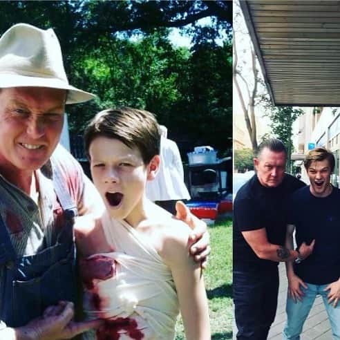 ルーカス・ティルのインスタグラム：「There’s two reunions tonight. @pronouncedhorhay and @henryiancusick from their stints on lost. And @ripfighter and myself from back in the day when he was my harda** father in Walk the Line. Tonight at 8 on @macgyvercbs」