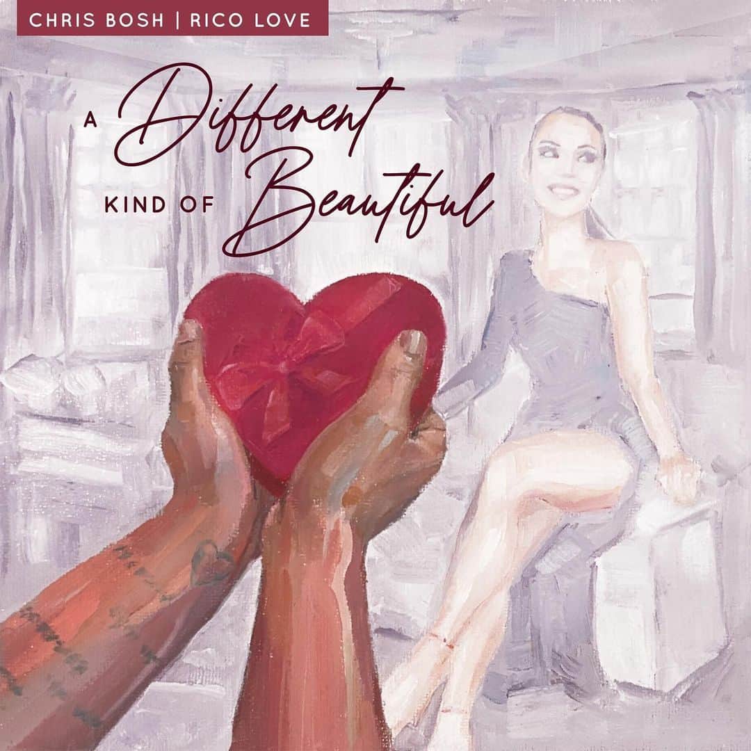 クリス・ボッシュのインスタグラム：「6 years of creating music 🎵 and collaborating with legendary writer/friend/musical genius @iamricolove and we are just getting started! 🔥 We are happy to share our latest single “Different Kind Of Beautiful” with you just in time for your Valentine’s Day weekend. Hope it warms your soul, and becomes a timeless classic for you to keep on repeat . 🔁 🔈」