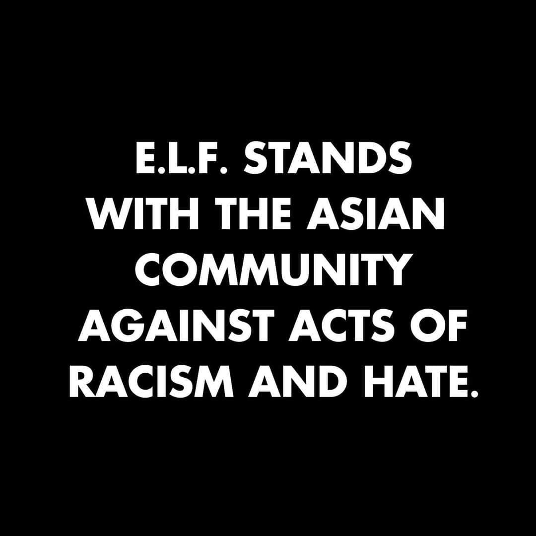 e.l.f.さんのインスタグラム写真 - (e.l.f.Instagram)「We are deeply saddened by the rising hate crimes against the Asian community. Collectively, we must rise up against racial injustice. e.l.f. stands with EVERY eye, lip and face. It’s in our name and it inspires us as a company. We are deeply committed to diversity, equality and inclusion, and we are committed to supporting marginalized communities and taking action. Our Chairman and CEO Tarang Amin recently shared how we will use our voice and our platform to lift up the Asian community, please visit our link in bio to read.」2月13日 10時59分 - elfcosmetics