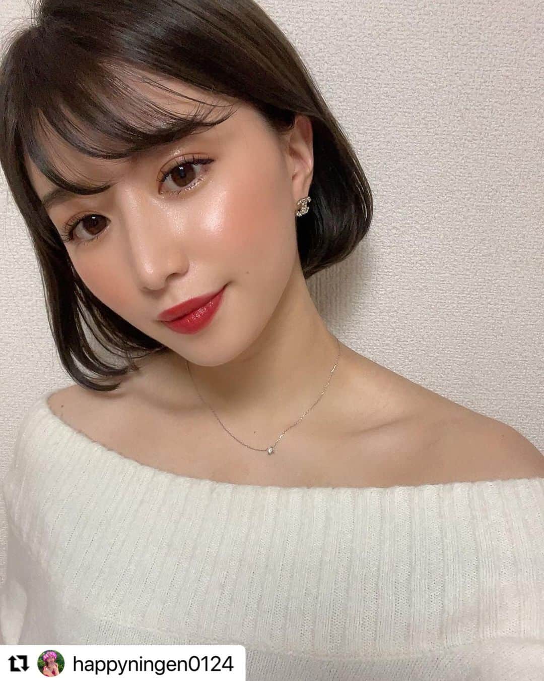 のインスタグラム：「#Repost @happyningen0124 with @make_repost ・・・ ・ 暗くした✨ THROWカラーで染めてさらに短く✂︎ どんどん短くなる、、笑  #throwcolor #スロウカラー」