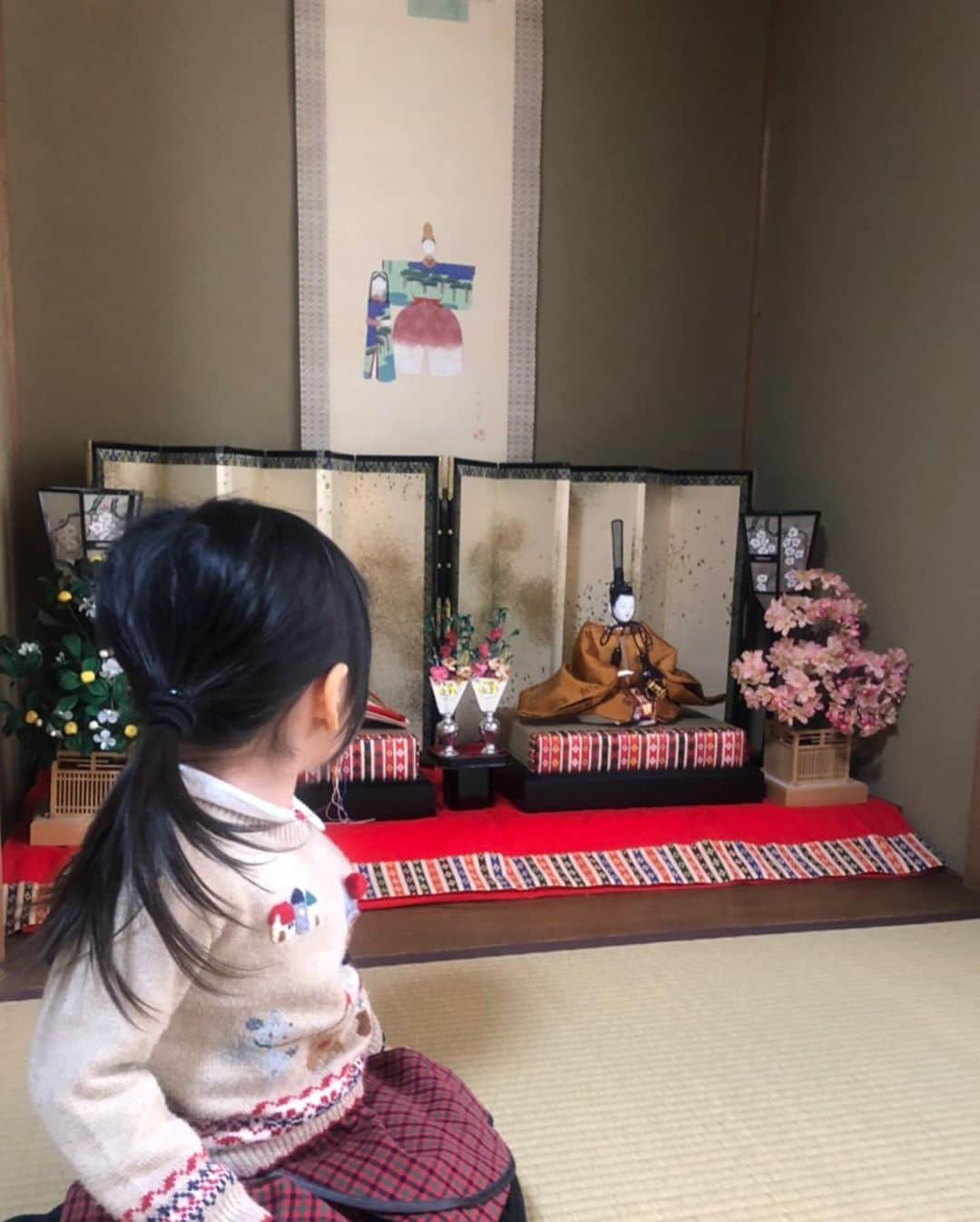 木本泉さんのインスタグラム写真 - (木本泉Instagram)「-﻿ 実家で母がお雛様を出してくれたようです🎎﻿ ありがとう🌸﻿ ﻿ 他界した祖母が初節句に購入してくれたお雛様🌸﻿  7段飾りですが、、、母1人では出せないようです💦﻿ 勿体ないけど、あの大きな組み立ては大変ですよね😅﻿ ﻿ #お雛様#京都雛人形#雛人形」2月13日 13時52分 - izumikimoto