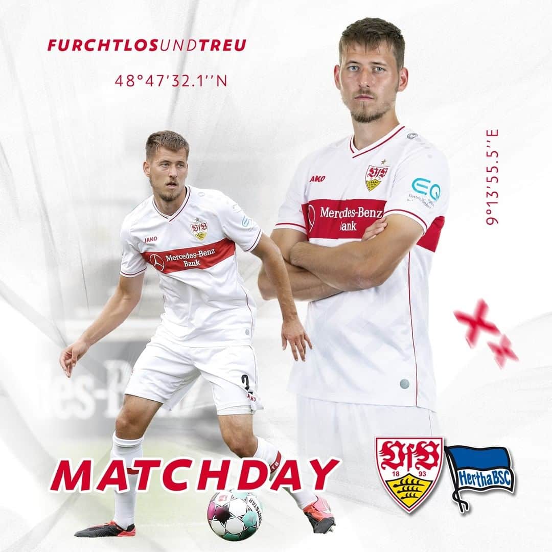 VfBシュトゥットガルトのインスタグラム：「M A T C H D A Y! 🔥 Holt Euch den Heimsieg! Eure Tipps? #VfBBSC? 👇⚪🔴 _ #VfB #VfBInsta #matchday #bundesliga #furchtlosundtreu #auscannstatt #0711 #vfbstuttgart #vfbstuttgart1893 #1893」