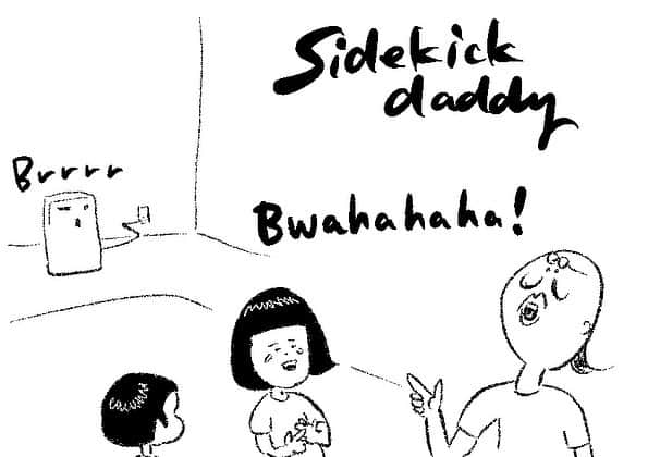 ケイタイモさんのインスタグラム写真 - (ケイタイモInstagram)「2021/2/13 Sidekick daddy #sidekickdaddy #comic #comics #instacomic #instacomics #familycomic #familycomics #webcomic #webcomics #parenting #family5 #japan #keitaimo」2月13日 22時33分 - k_e_i_t_a_i_m_o