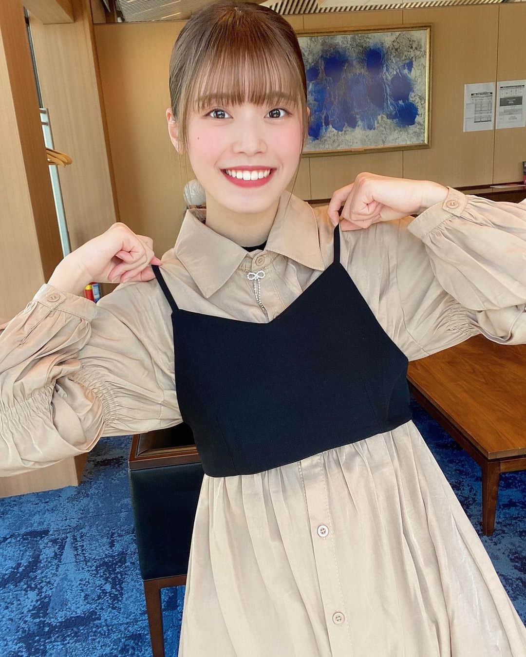 のインスタグラム：「ワンピース~！ 最近少し暖かくなってきたよね🌸  #韓国ファッション #ワンピース」