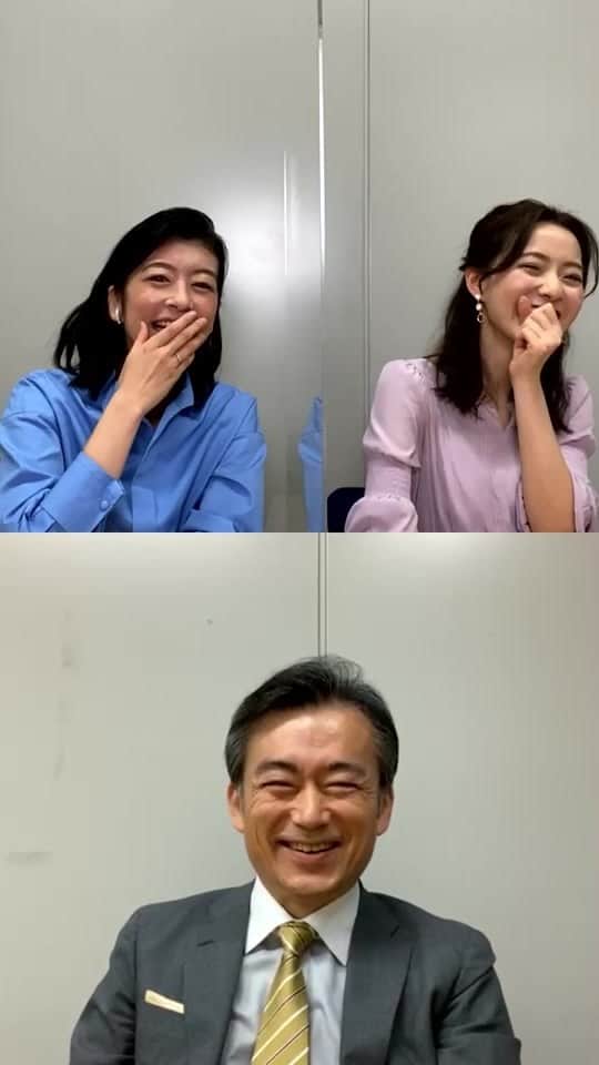 フジテレビアナウンサーのインスタグラム：「イット！週末版の３人で、 インスタライブをしました😊  インスタライブ初心者でバタバタしていますが、 楽しかったです✨」