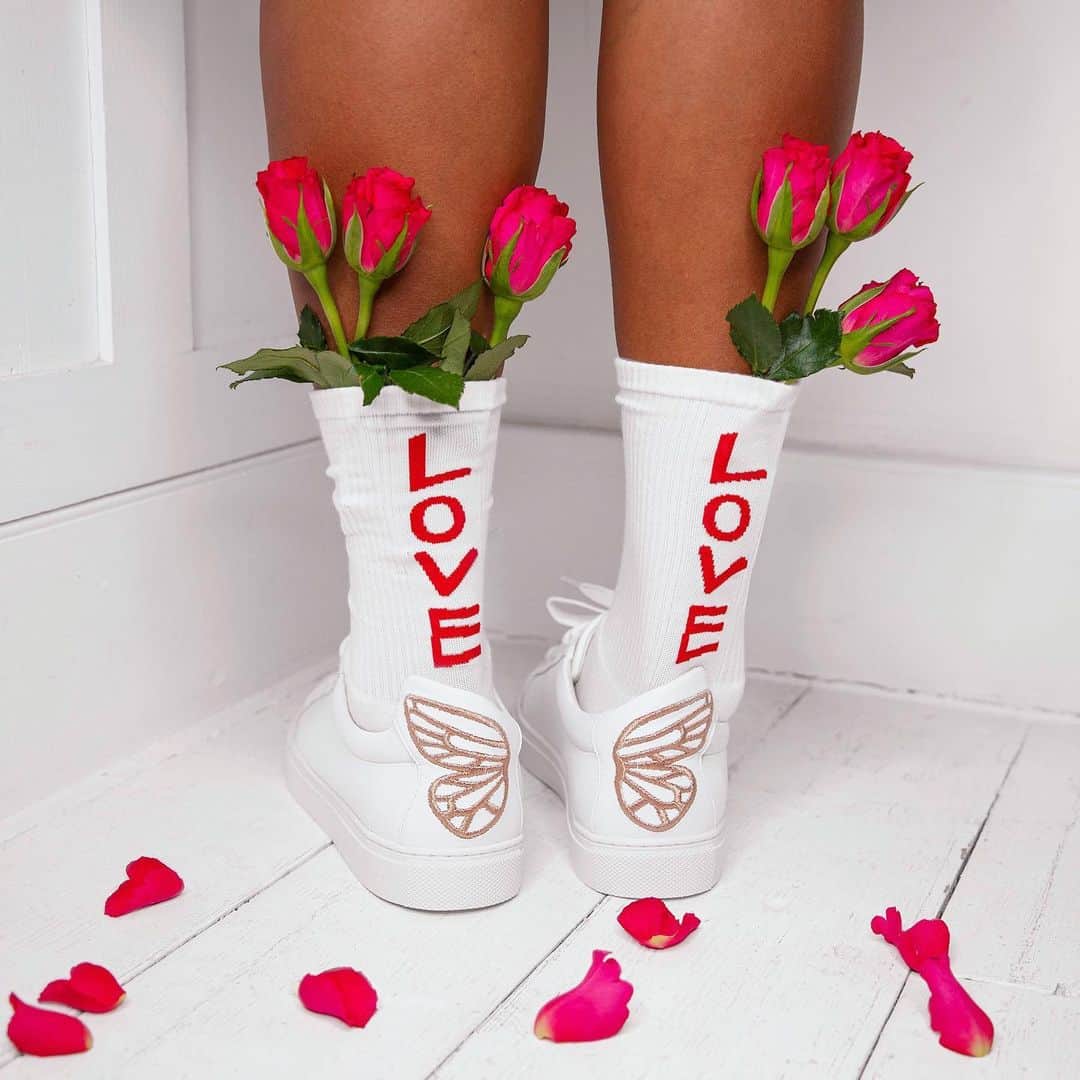 SOPHIA WEBSTERのインスタグラム：「Our heart is full of love and so are our shoes. 🌹🦋 ⁣ ⁣ Drop a hint... Tag your lover! ♥️⁣ ⁣ #SophiaWebster #SophiaWebsterValentines #SophiaWebsterWings #SophiaWebsterSneakers⁣」