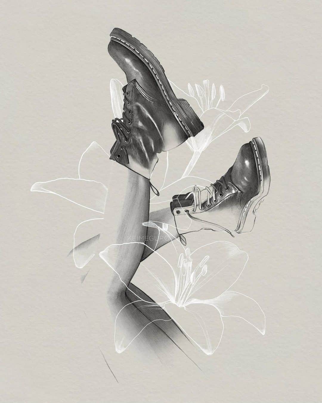 のインスタグラム：「Every season serves a purpose. 🖤  #DrMartens  #MirroringKeiMeguro」