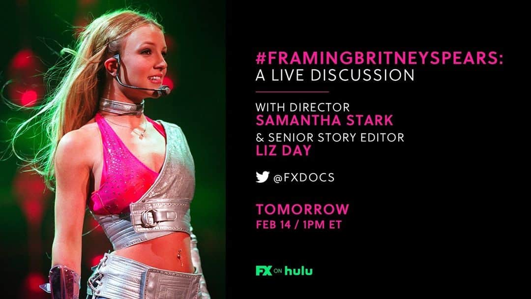 Hulu Home of Emmy-winningさんのインスタグラム写真 - (Hulu Home of Emmy-winningInstagram)「The convo continues. Tune-in for a live discussion on Twitter with #FramingBritneySpears Director Samantha Stark and Senior Story Editor Liz Day tomorrow, at 10am PT/1pm ET. @FXDocumentaries.」2月14日 6時30分 - hulu