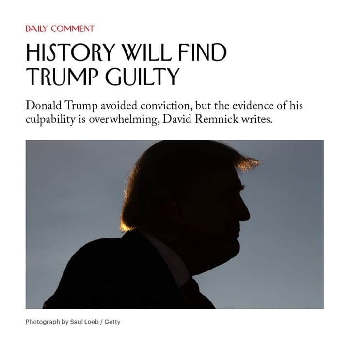 The New Yorkerさんのインスタグラム写真 - (The New YorkerInstagram)「Donald Trump avoided conviction by a vote of 57-43, but history—history as it is assembled through the rigorous accumulation and analysis of fact—will not be so forgiving, David Remnick writes. As the House managers made clear, Trump sought to undermine, then reverse, a national election, and, when he ran out of options, he proved willing to see the lives of his own Vice-President, the Speaker of the House, and other members of Congress endangered so that he might retain power. Read Remnick on the sour acquittal of a shamed ex-President at the link in our bio.」2月14日 6時50分 - newyorkermag