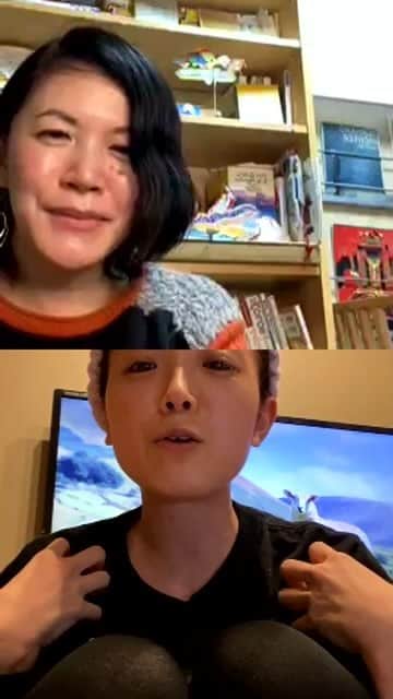 カワハラユキコのインスタグラム：「ごはん関係ないテーマなのですが、対談インスタライブです。インスタライブ初めてだったのでわたわたでしたが、よかったら見てねー！  ゲストは「つかれない家族」の富山編に登場してくれたボンベイちゃん　@bonbei_twinslife  です。  たっくさんのコメントありがとうございました！」