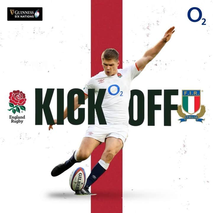 ラグビーイングランド代表のインスタグラム：「COME ON ENGLAND! #ENGvITA #GuinnessSixNations 🌹」