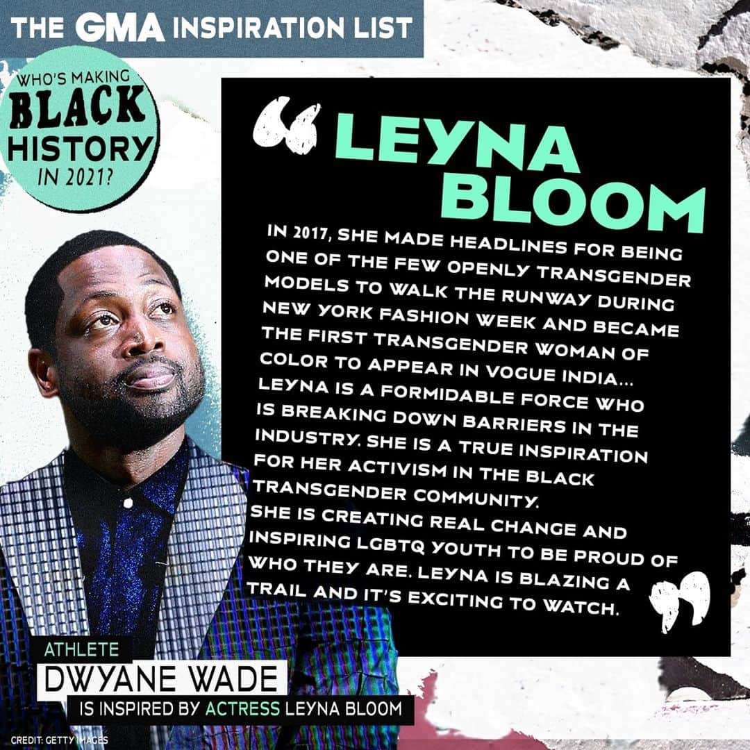 Good Morning Americaさんのインスタグラム写真 - (Good Morning AmericaInstagram)「#GMAInspirationList: Who’s making Black history right now? @dwyanewade nominates @leynabloom as part of the next generation of heroes for the Black community. SEE LINK IN BIO FOR THE FULL LIST. #bhm #blackhistorymonth #GMAInspirationList #blackexcellence #blackhistory」2月14日 0時10分 - goodmorningamerica