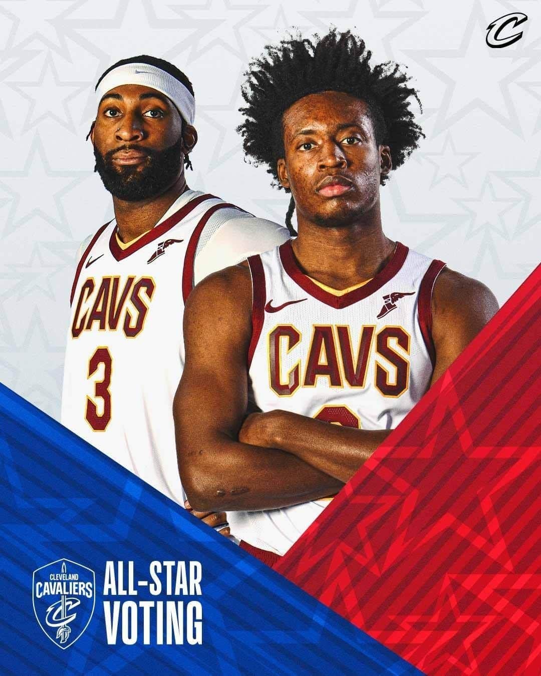 のインスタグラム：「Vote Collin Sexton and Andre Drummond for #NBAAllStar!  Today your votes count DOUBLE!  Visit cavs.com/allstar to learn how to vote.  🌟」