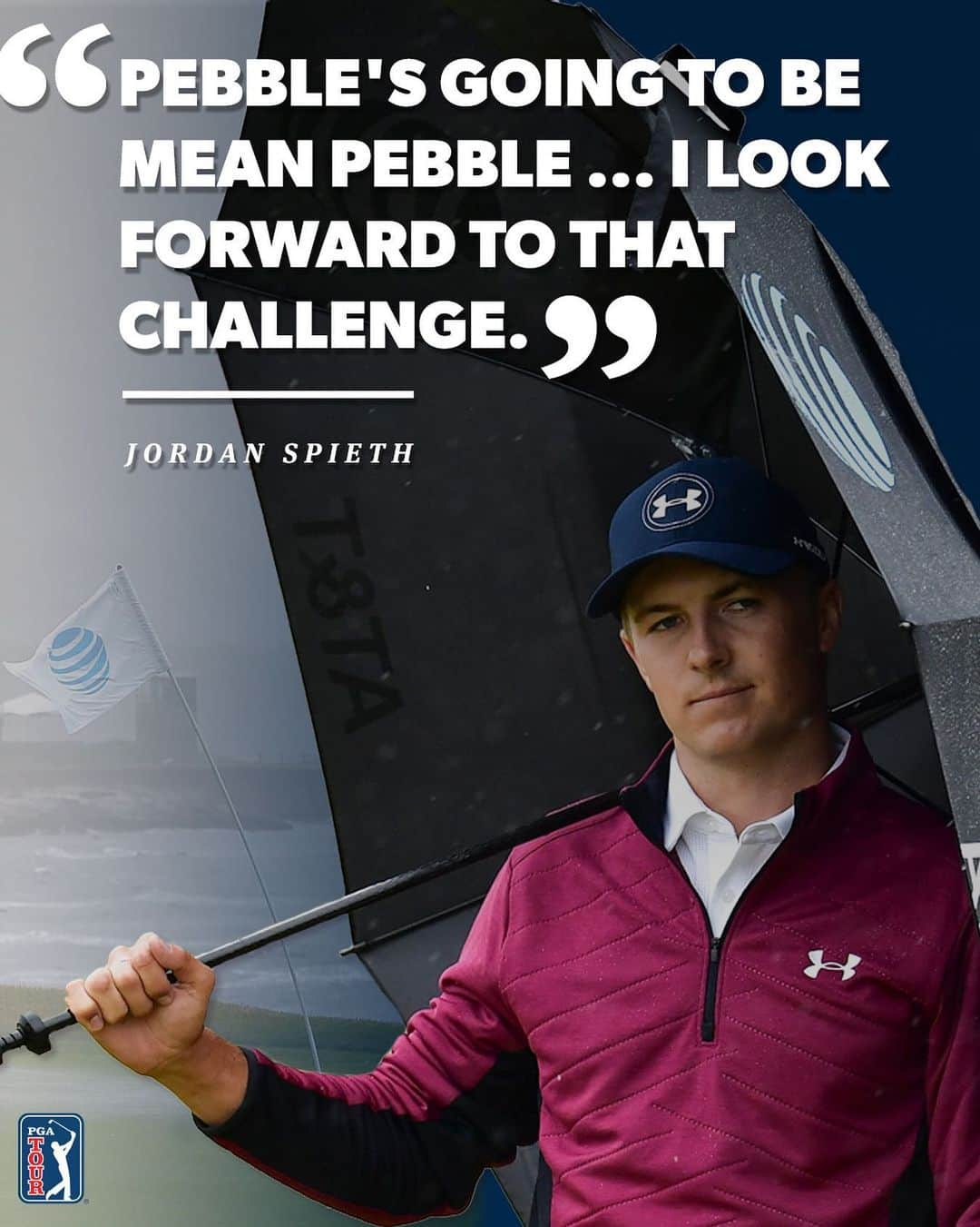 PGA TOURさんのインスタグラム写真 - (PGA TOURInstagram)「A cold front and strong winds at Pebble Beach? @jordanspieth says bring it.」2月14日 2時36分 - pgatour