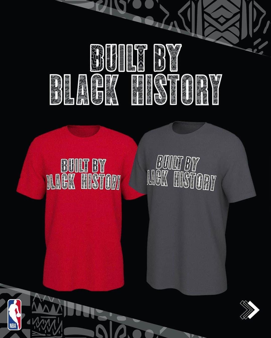 NBAさんのインスタグラム写真 - (NBAInstagram)「Throughout February, all NBA teams are wearing custom NBA Black History Month warm-up shirts featuring the words “BUILT BY BLACK HISTORY.” The “BUILT BY” letters, designed by Nike, were inspired by African quilt patterns while the words “BLACK HISTORY” feature significant years in NBA history when the league’s Black trailblazers broke barriers and stood up for the principles of equality, diversity and inclusion. Learn more at NBA.com/BHM」2月14日 3時53分 - nba