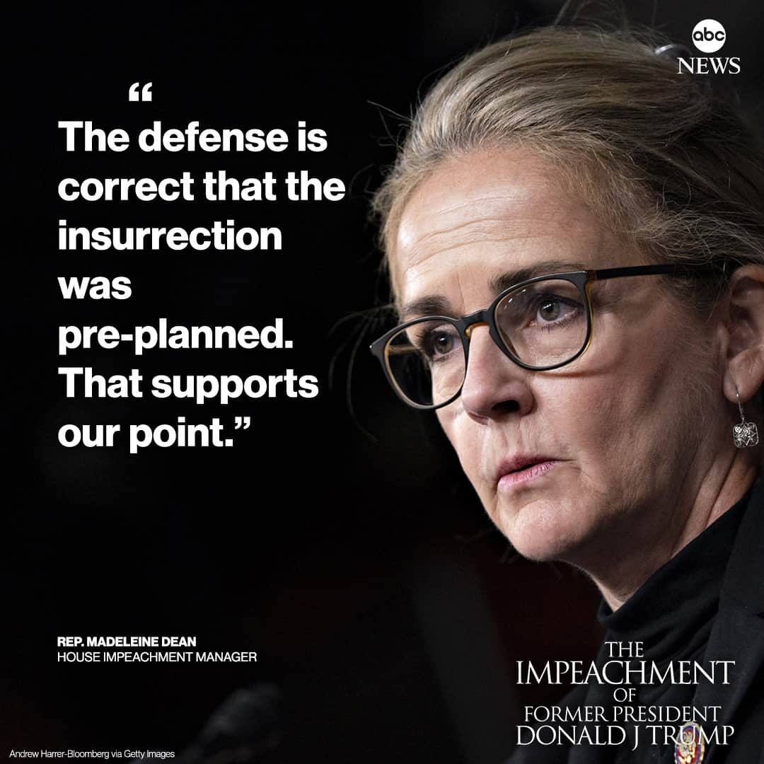 ABC Newsさんのインスタグラム写真 - (ABC NewsInstagram)「House impeachment manager Rep. Madeleine Dean: "The defense is correct that the insurrection was pre-planned. That supports our point." #impeachmenttrial #dean #trump #politics」2月14日 4時12分 - abcnews