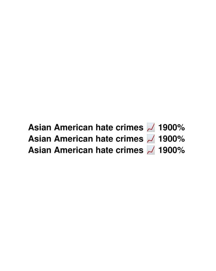 Sami Miroのインスタグラム：「I stand with the Asian Community. Another minority group in this country who have always endured racism, but who’s hate crimes have now increased by 1900% in the last year. Everyday there are cases of Asians being killed and injured due to the racist energy the last President brewed and encouraged. The Asian Community is not at fault for this Pandemic. Please love. Stop hate.」