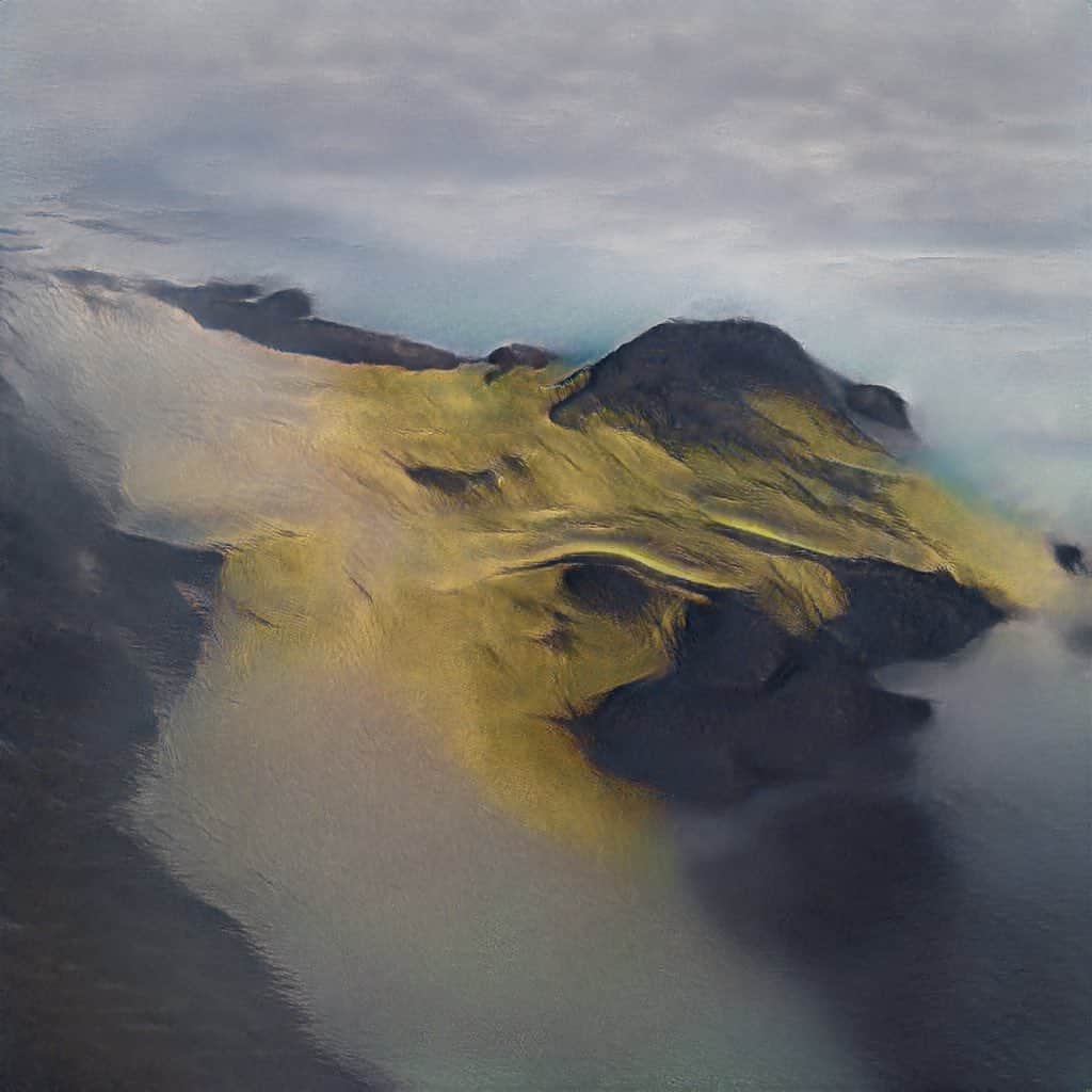 Daily Overviewさんのインスタグラム写真 - (Daily OverviewInstagram)「Check out this new collaboration between award-wining aerial photographer Stas Bartnikas (@stasbart) and Obvious Group (@obvious_art) that isn’t simply about art.  - Based on thousands of aerial photos of Iceland, they taught AI to “see” and “feel” our planet. Together they created a series of photographs that showcase the beauty and the energy of the Earth and the capabilities of AI technology. Images that have never before been seen, they might resemble alien worlds but the design and inspiration was taken from nature as seen from the sky! - There are 11 beautiful, very limited edition images in the series available for purchase. Learn more on the @stasbart page.」2月14日 4時45分 - dailyoverview