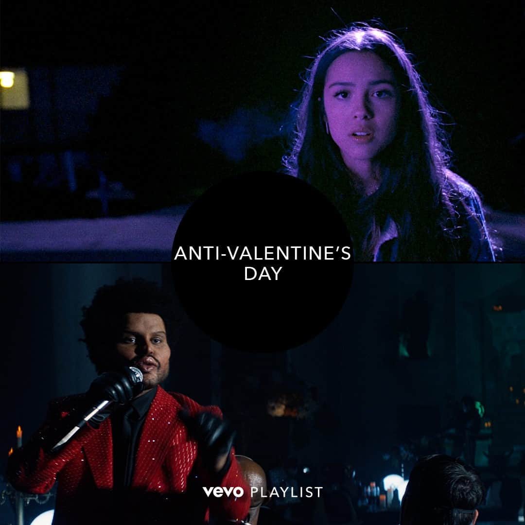 Vevoさんのインスタグラム写真 - (VevoInstagram)「@oliviarodrigo and @theweeknd got us hating Valentine's day 🥵 Hit the link for an anti v day playlist 😈 ⠀⠀⠀⠀⠀⠀⠀⠀⠀ ▶️[Link in bio] #oliviarodrigo #theweeknd」2月14日 5時00分 - vevo