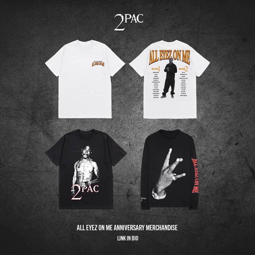 2Pacさんのインスタグラム写真 - (2PacInstagram)「All Eyez On Me Anniversary Merch. Link in bio to purchase.」2月14日 5時10分 - 2pac