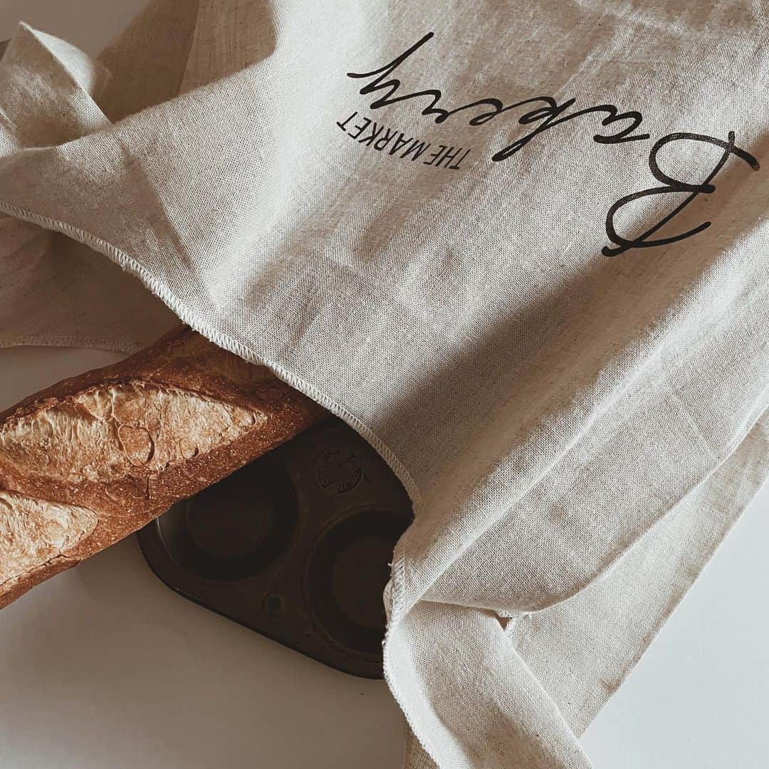 yuiのインスタグラム：「I got the lovely marché bag🤎  ☑︎cotton linen marche bag @callow___  now on sale」