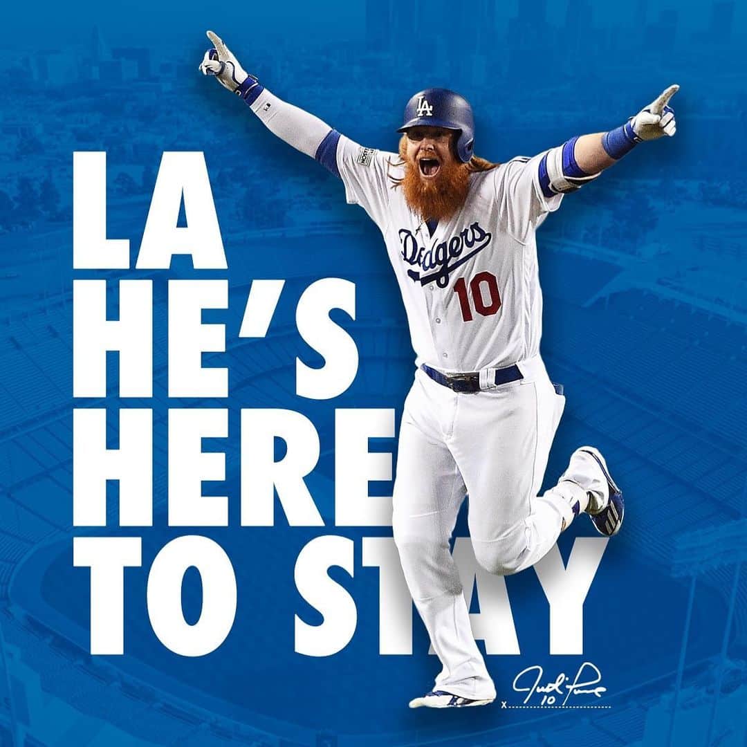 ジャスティン・ターナーのインスタグラム：「Lets run it back #LA」