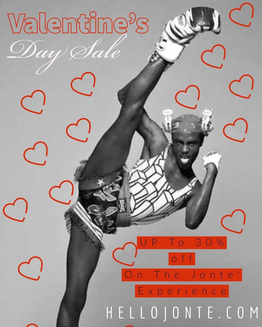 JONTE’のインスタグラム：「*SALE HAS STARTED*  To my lovers who don’t have anything planed for tomorrow, Nothing more romantic than getting your craft together.  Also for my my singles , how about we put down the chocolates and hit a Thunt step.   Use the code : Vdaylove   Have fun and be safe 😉 #thuntmovement」