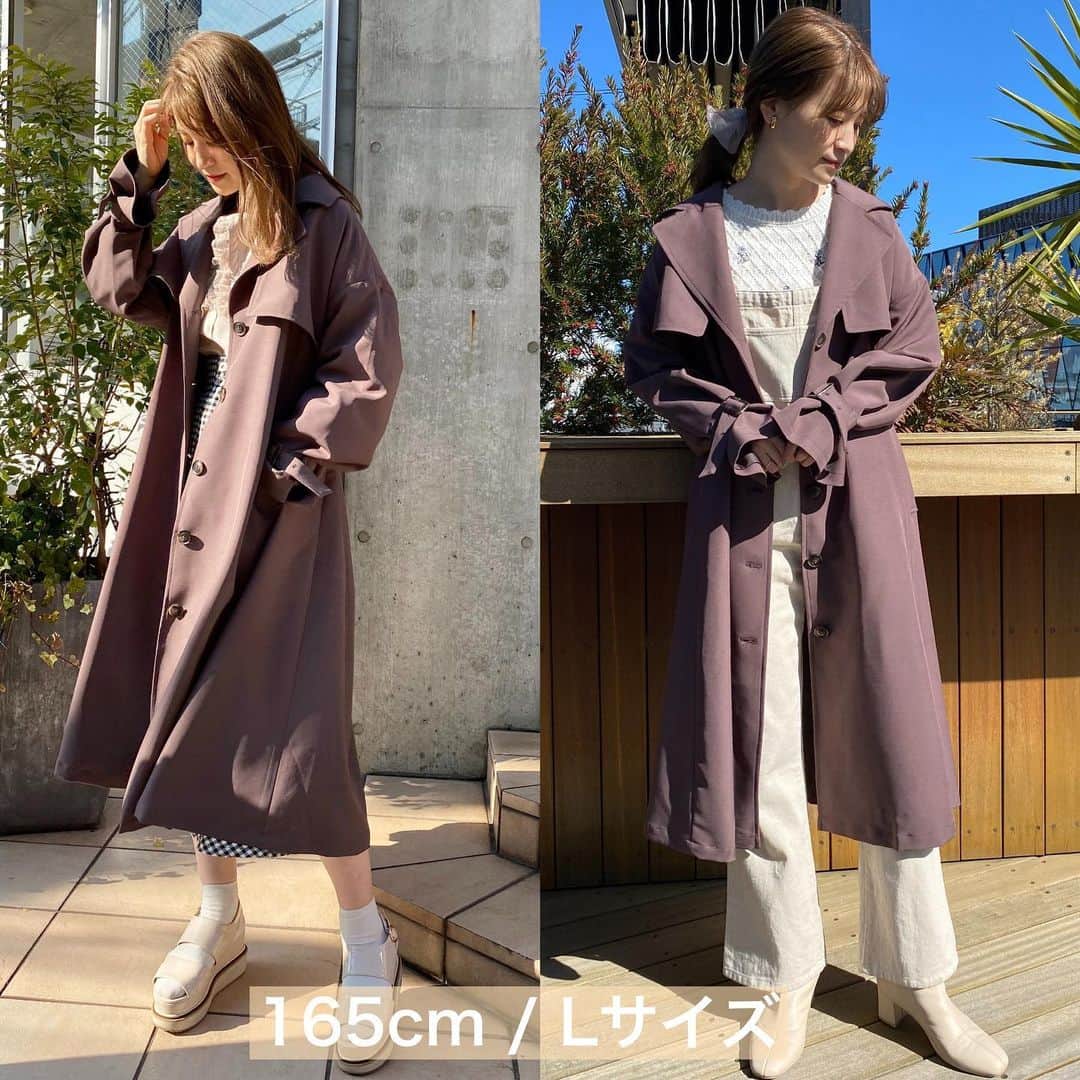 one after another NICECLAUPさんのインスタグラム写真 - (one after another NICECLAUPInstagram)「ㅤㅤㅤㅤㅤㅤㅤㅤㅤ﻿ \\身長別トレンチコート比較🧥//﻿ ﻿ 2/17まで店頭で受注会をしている﻿ 人気の身長別トレンチの着丈比べ🌈﻿ ﻿ ▫︎身長別トレンチ﻿ #131200090 ¥8,900+tax﻿ ﻿ ﻿ 身長147cmの﻿ @nice_araki0811  身長160cmの﻿ @miyaxx1217  身長165cmの﻿ @megumi61062  がミニ丈、ミディ丈、パンツで﻿ 身長別トレンチを着回しています🧁﻿ ﻿ 近い身長の方はご参考にぜひ🥺﻿ ﻿ ﻿ 店頭&公式通販は2/17までにご予約で﻿ ノベルティのモバイルショルダーをpresent✨﻿ ﻿ WEB予約もご活用ください🐻❤︎﻿ ﻿ ﻿ ﻿ #ナイスクラップ #niceclaup #コーディネート#ootd #coordinate #ナイスクラップのコーデ #ナイス女子 #myナイス　#春アウター　#春　#トレンチコート　﻿ #トレンチ　#trenchcoat #trench」2月14日 12時41分 - niceclaup_official_
