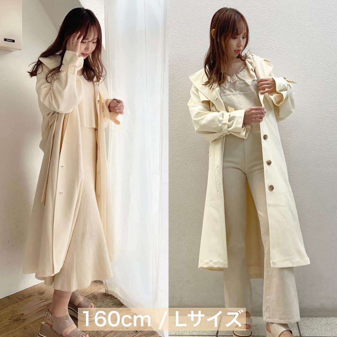 one after another NICECLAUPさんのインスタグラム写真 - (one after another NICECLAUPInstagram)「ㅤㅤㅤㅤㅤㅤㅤㅤㅤ﻿ \\身長別トレンチコート比較🧥//﻿ ﻿ 2/17まで店頭で受注会をしている﻿ 人気の身長別トレンチの着丈比べ🌈﻿ ﻿ ▫︎身長別トレンチ﻿ #131200090 ¥8,900+tax﻿ ﻿ ﻿ 身長147cmの﻿ @nice_araki0811  身長160cmの﻿ @miyaxx1217  身長165cmの﻿ @megumi61062  がミニ丈、ミディ丈、パンツで﻿ 身長別トレンチを着回しています🧁﻿ ﻿ 近い身長の方はご参考にぜひ🥺﻿ ﻿ ﻿ 店頭&公式通販は2/17までにご予約で﻿ ノベルティのモバイルショルダーをpresent✨﻿ ﻿ WEB予約もご活用ください🐻❤︎﻿ ﻿ ﻿ ﻿ #ナイスクラップ #niceclaup #コーディネート#ootd #coordinate #ナイスクラップのコーデ #ナイス女子 #myナイス　#春アウター　#春　#トレンチコート　﻿ #トレンチ　#trenchcoat #trench」2月14日 12時41分 - niceclaup_official_