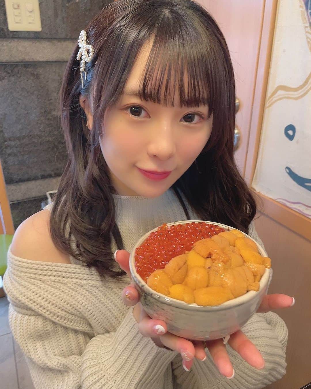 長沢菜々香さんのインスタグラム写真 - (長沢菜々香Instagram)「今日はバレンタインです。 うにいくら丼の写真をどうぞ！」2月14日 13時48分 - nanako_nagasawa__