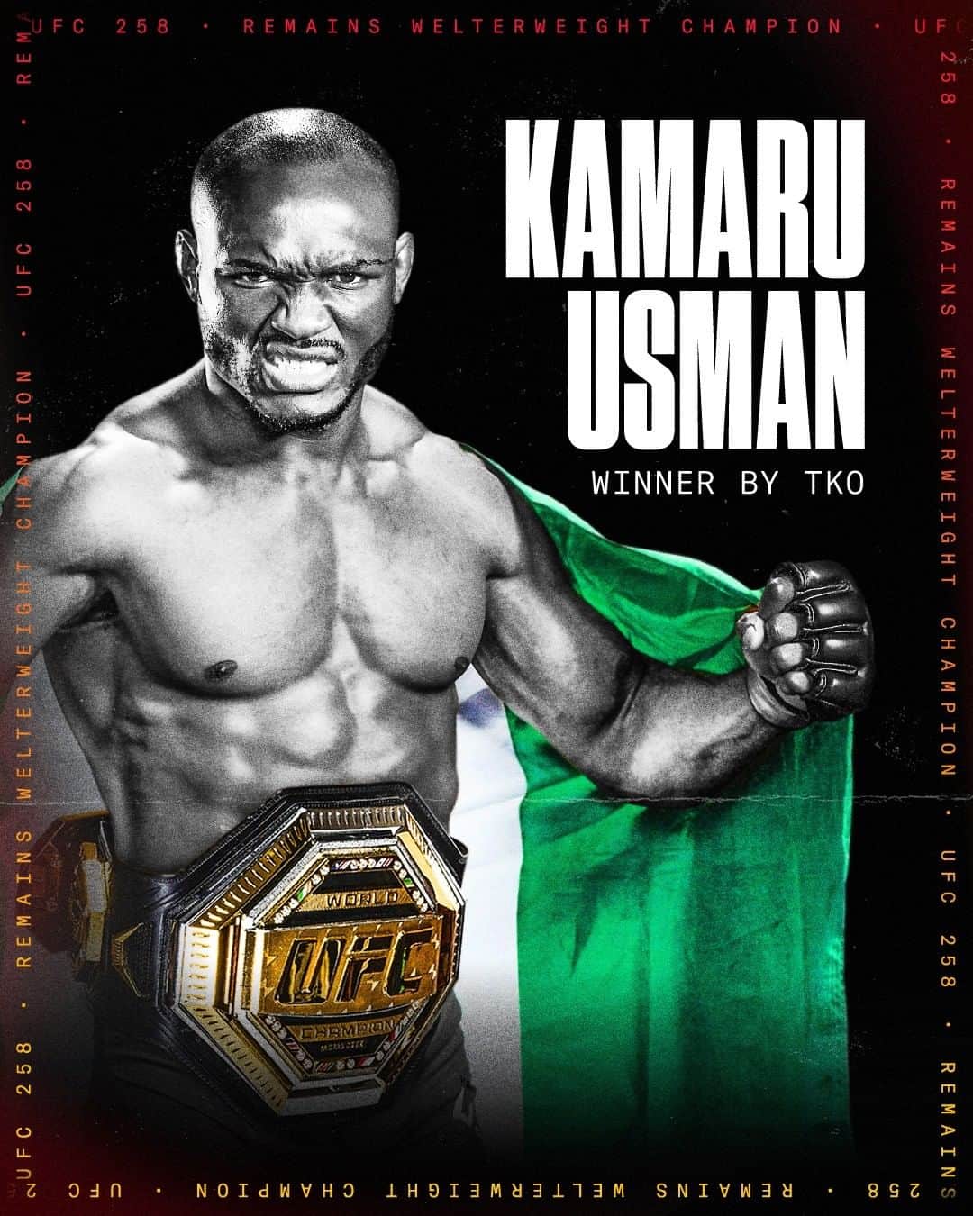 espnさんのインスタグラム写真 - (espnInstagram)「Champ Kamaru Usman defended his throne with a win over Gilbert Burns at #UFC258 👑」2月14日 15時06分 - espn