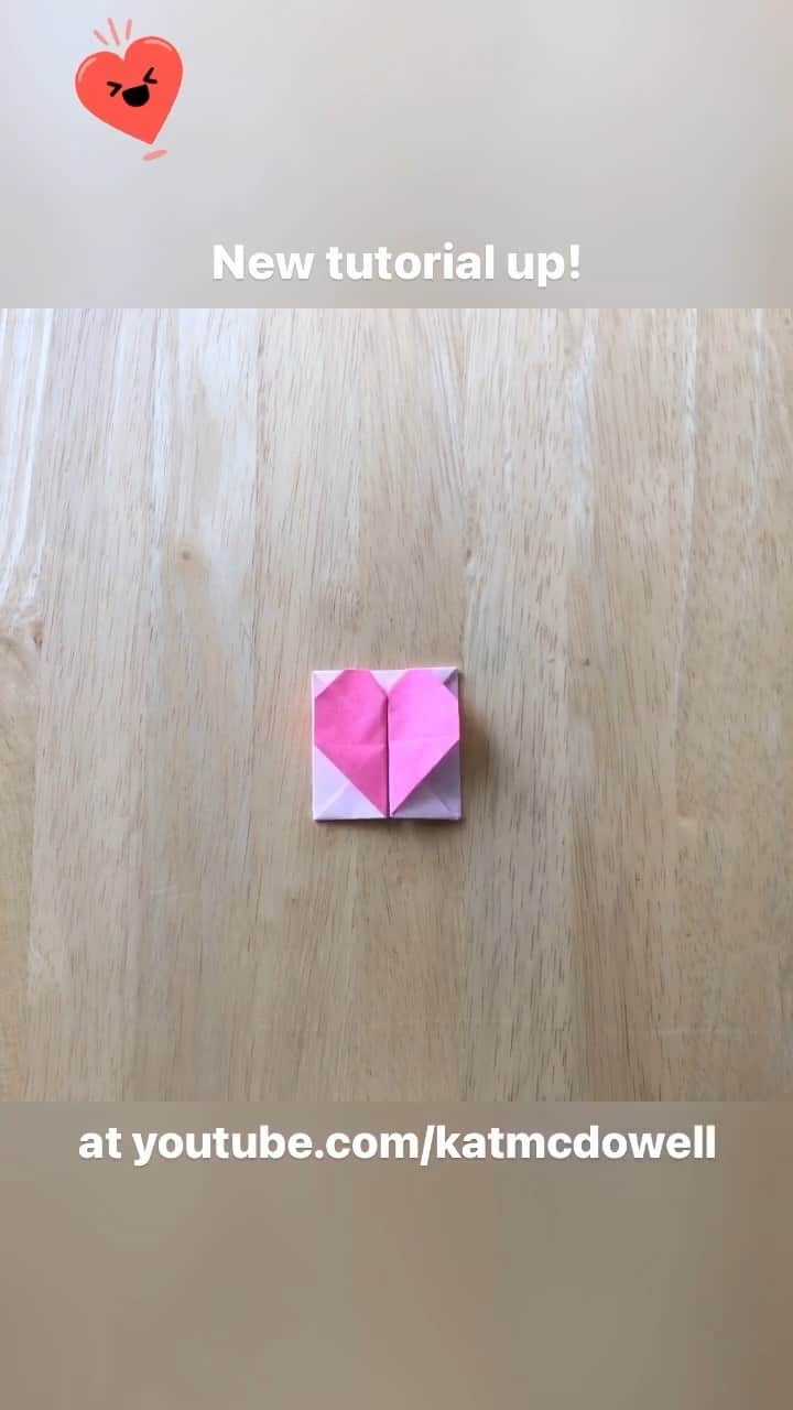 のインスタグラム：「I have a few different Valentine’s Day themed Origami tutorials up on my channel now. ☺️🙌🏼 It’s a nice personal gift you can put a little message in to or a couple of chocolates ❤️   Happy Valentine’s Day!   #diy #origami #origamiart #valentines #diyvalentines #origamiheart」