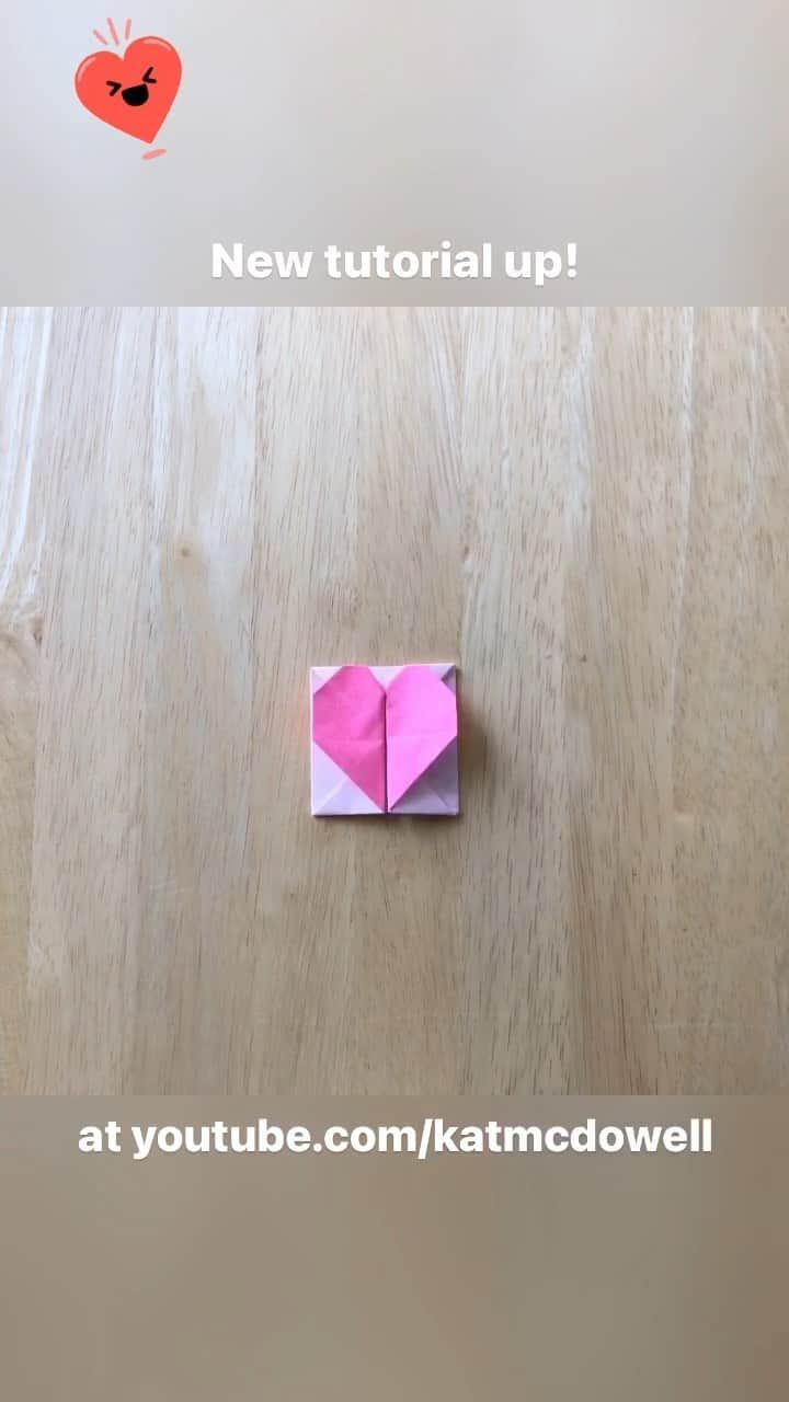 KATのインスタグラム：「I have a few different Valentine’s Day themed Origami tutorials up on my channel now. ☺️🙌🏼 It’s a nice personal gift you can put a little message in to or a couple of chocolates ❤️   Happy Valentine’s Day!   #diy #origami #origamiart #valentines #diyvalentines #origamiheart」