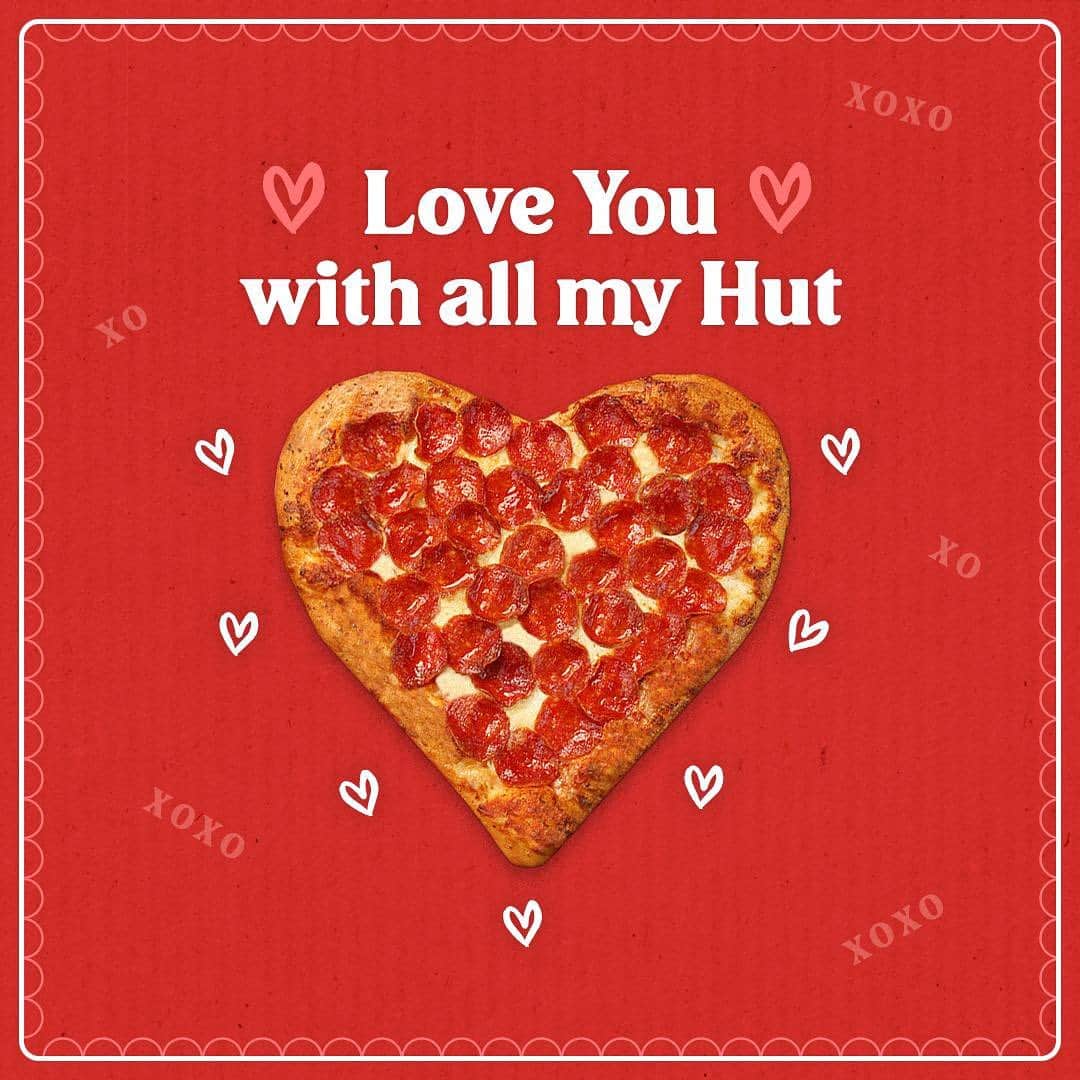 Pizza Hutのインスタグラム：「Totally meant to get a card? Don't worry. Nothing says love like a Pizza Hut Valentine. 🍕❤️」