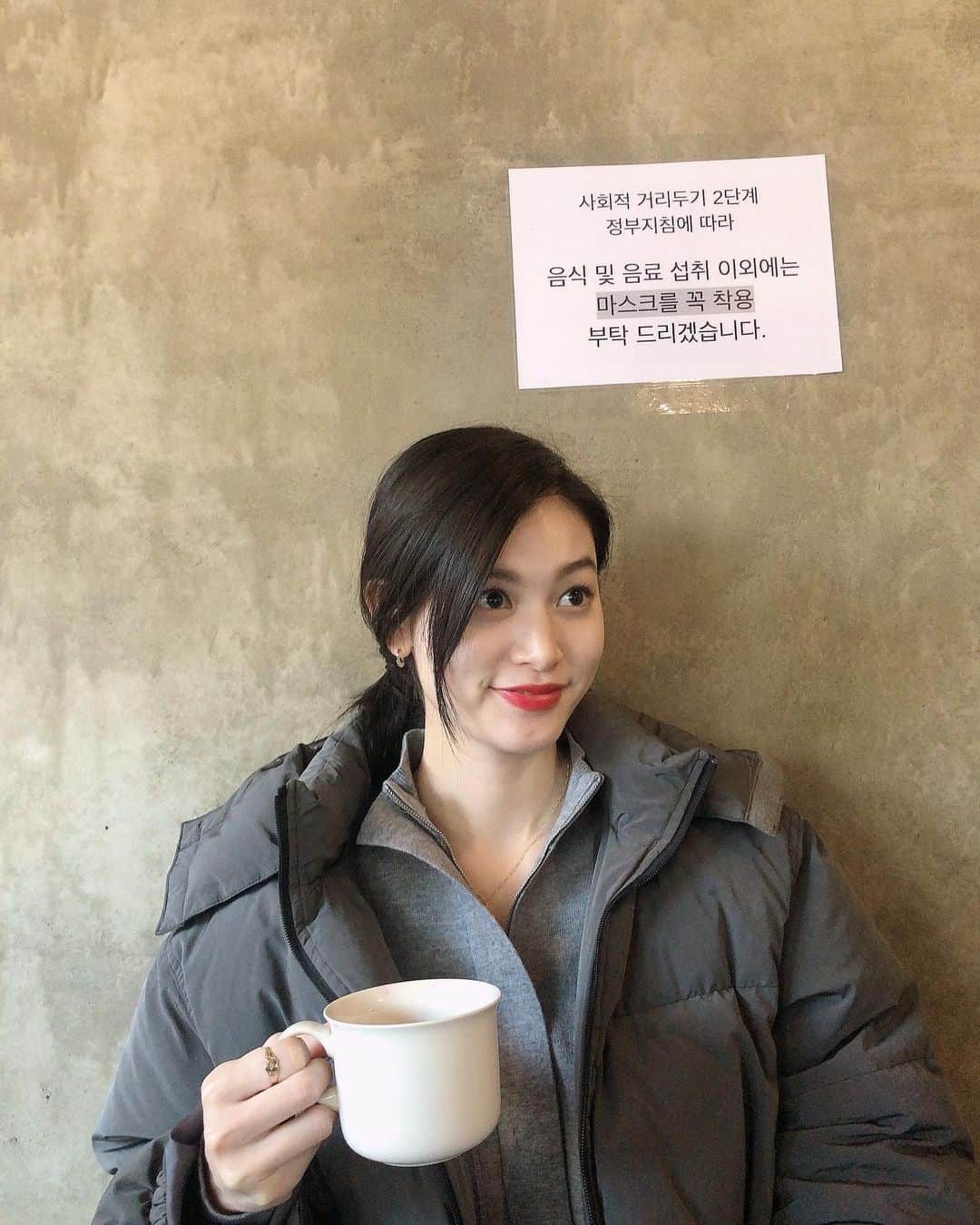 立花恵理さんのインスタグラム写真 - (立花恵理Instagram)「음식 및 음료 섭취 이외에는 마스크를 착용했습니다❕」2月15日 1時08分 - tcbneri