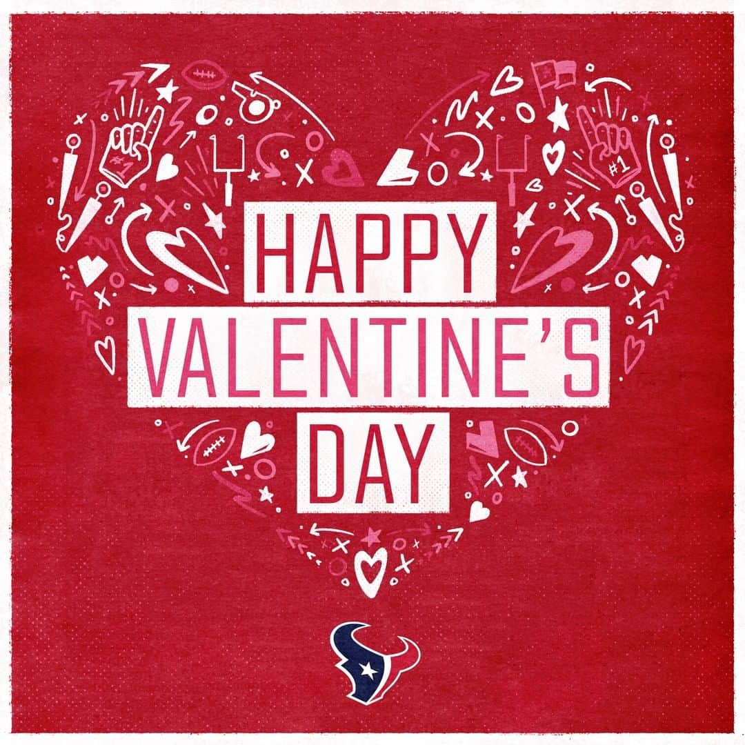 ヒューストン・テキサンズのインスタグラム：「Happy Valentine's Day! ❤」