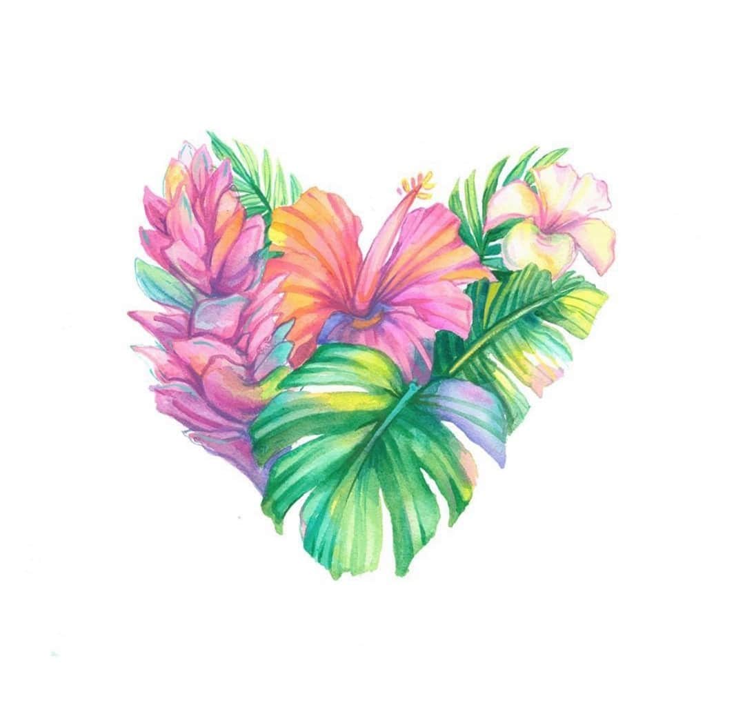 Lanikai Bath and Bodyさんのインスタグラム写真 - (Lanikai Bath and BodyInstagram)「Hau’oli La Aloha — that’s the Hawaiian way to wish a Happy Valentine’s Day.  xoxo Lanikai Bath & Body Ohana   Lovely artwork by our friend & local artist, @laurenrothartboutique  #valentines #localart #watercolor #heart #tropical #kailua #hawaii #laurenroth #lanikaibathandbody」2月15日 2時00分 - lanikaibathandbody