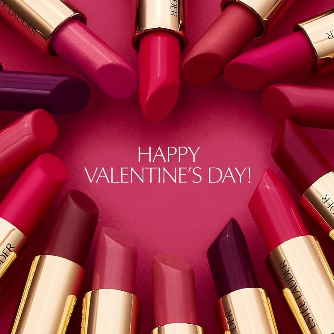 エスティローダーのインスタグラム：「Happy #ValentinesDay, #EsteeBeauties 🥰 We hope that your day is filled with endless amounts of love, whether it be from your partner, friends, or family! Tag someone in the comments below that you 💓!​」