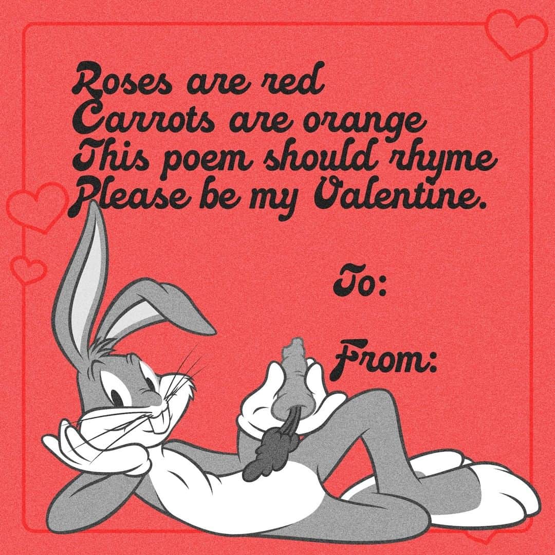 Looneyさんのインスタグラム写真 - (LooneyInstagram)「my boss wanted me to make some valentine's day cards for you fine people so go shoot your shot!」2月15日 2時00分 - looneytunes