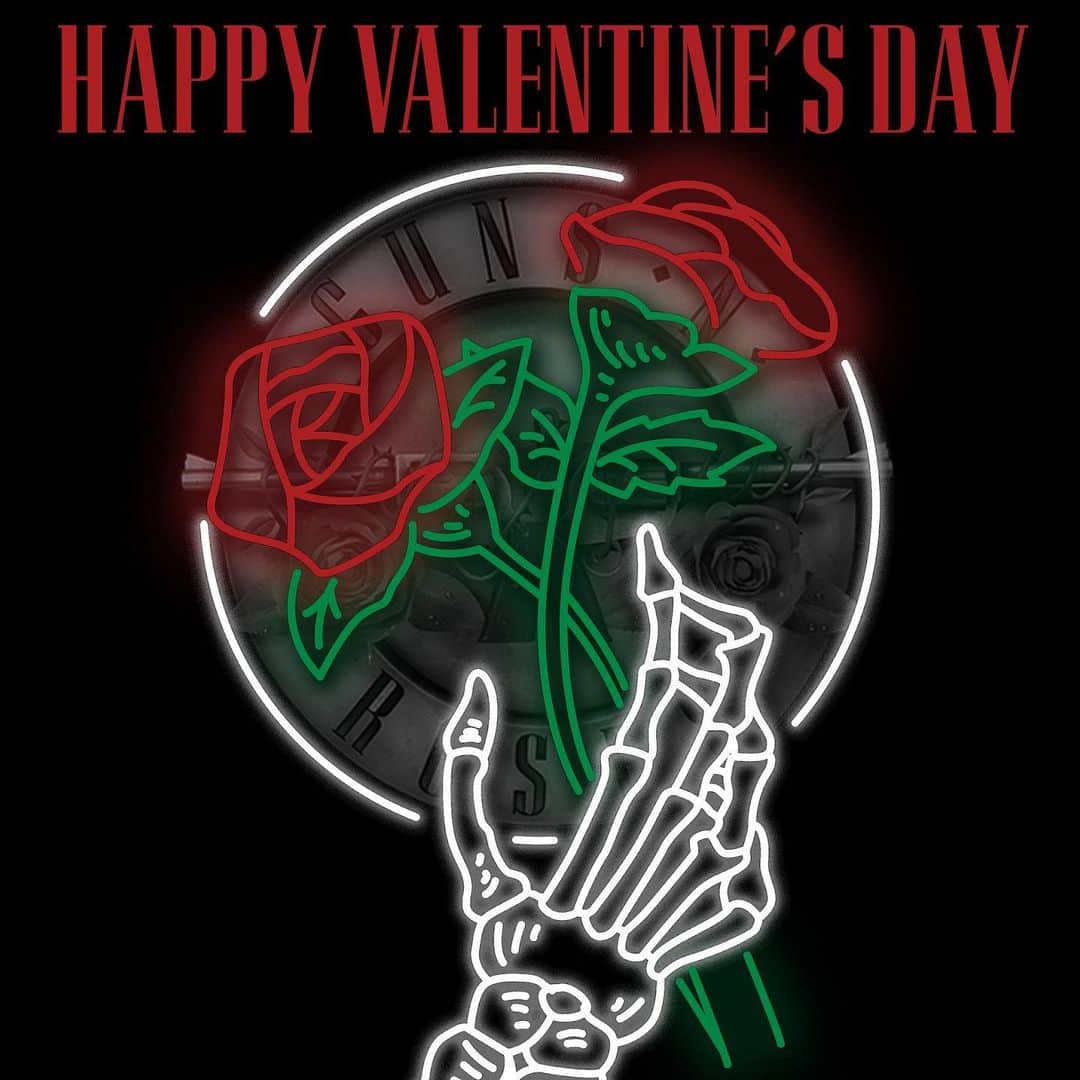 Guns N' Rosesさんのインスタグラム写真 - (Guns N' RosesInstagram)「Happy Fn Valentine’s! 🌹」2月15日 2時00分 - gunsnroses