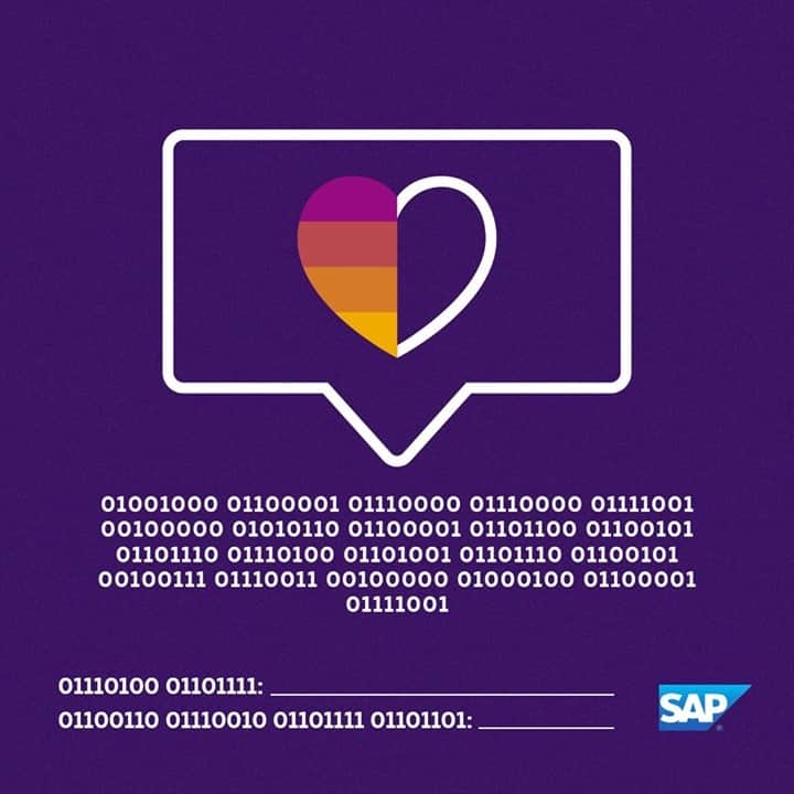 SAPのインスタグラム：「When you're ASCIIng that special someone to be your Valentine 💘🤖」