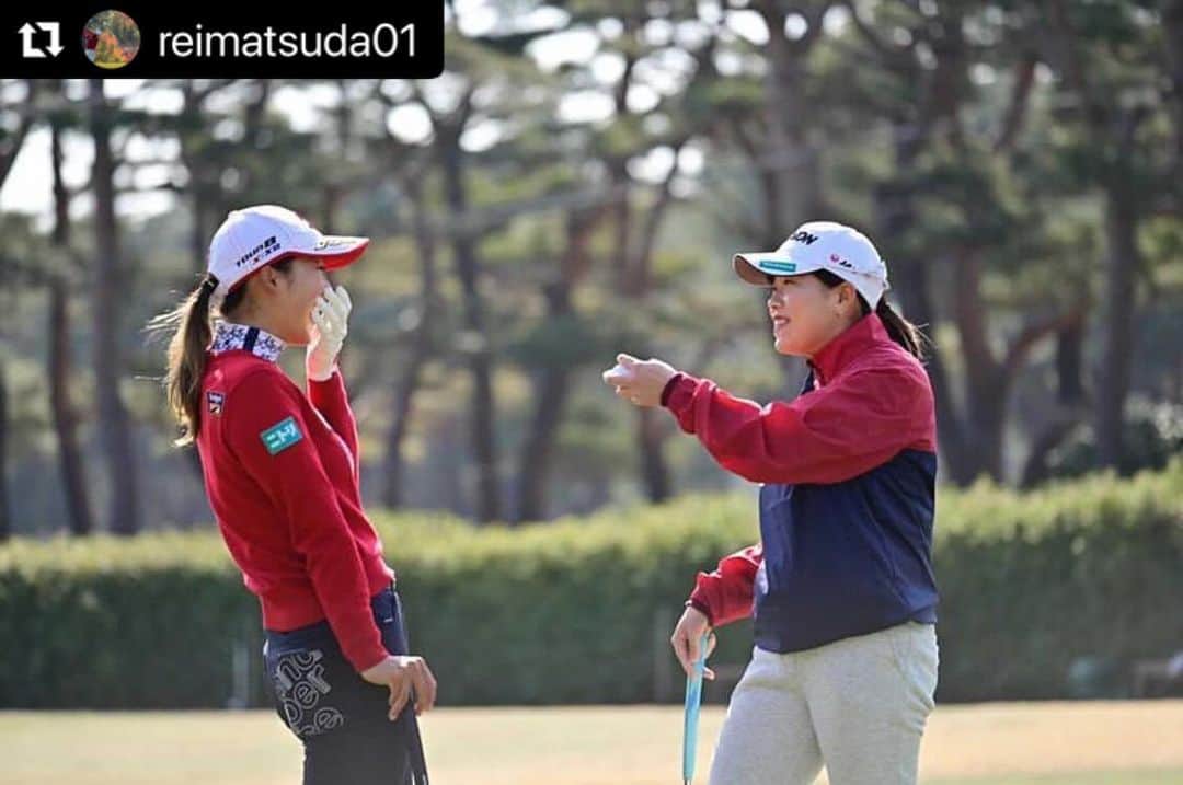 勝みなみさんのインスタグラム写真 - (勝みなみInstagram)「@reimatsuda01 ❤️ #repost #松田鈴英 #勝みなみ #golf #jlpga」2月14日 17時25分 - minami_katsu