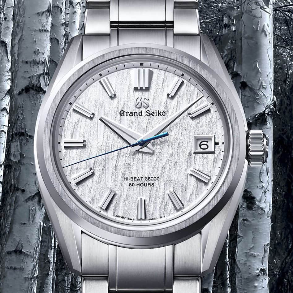 WATCHMANIAのインスタグラム：「Shirakaba is the white birch tree that thrives in Shizukuishi. Inspired by this beautiful tree, @grandseikoofficial has introduced the White Birch model. This model reflects the dynamism of the white birch tree forests in Shizukuishi, where all Grand Seiko mechanical watches are crafted. Details and pricing on the Watchmanias.com , link in bio.」