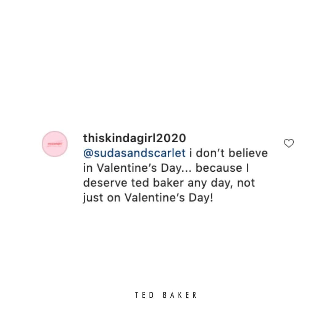 Ted Bakerさんのインスタグラム写真 - (Ted BakerInstagram)「Aw, shucks. Feeling the love today.  #ValentinesDay #ValentinesDay2021」2月14日 18時03分 - tedbaker