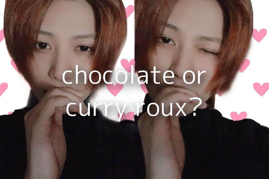 春川芽生のインスタグラム：「甘辛っ、俺まだここからっ、恋しいぜヒトカラっ、目を惹くcolour。ya！真っ赤なっ、yo！そのままっ、uh！でいいからっ、欲！張る！Day！かな。ok.ok. ｽﾞｰﾝ .🍫🍛🤲❤️🥺⚡︎」
