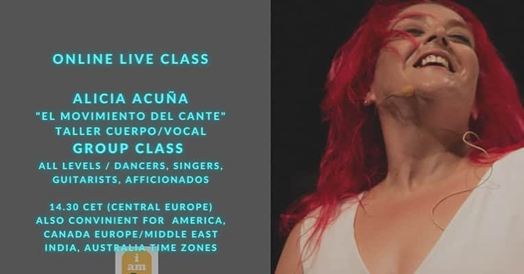 DeFlamenco.comのインスタグラム：「¡ya mismo, clases de cuerpo y cante! con Alicia Acuña, online by Online Flamenco School "I am flamenco"  👇👇👇👇👇  Posted @withregram • @yotabaronproductions iam-flamenco online school 🎤 English Follows ES: La técnica es la base de todo arte que se precie, en el caso flamenco, desde cualquiera de sus facetas se puede estudiar al otro y aprender y comprender que necesita, que podemos hacer para entendernos, como crear esa conversación entre nosotros. De eso se trata, de aprender el arte flamenco desde la base, desde la técnica, aplicando ejercicios de respiración, afinación, conciencia corporal. Ejecutando los palos desde su raíz, bailando el cante, cantando el baile, tocando al baile, cantando al toque, etc. Este taller de cuatro clases va dirigido a bailaores/as, cantaores/as, guitarristas y músicos e interesados en este arte que es el flamenco. Más información por correo: info@yotabaron.gr @aliciaacuña EN: Technique is the basis of any art worth its salt, in the case of flamenco, from any of its facets you can study the other and learn and understand what you need, what we can do to understand each other, how to create that conversation between us. That's what it's all about, learning flamenco art from the base, from the technique, applying breathing exercises, tuning, body awareness. Playing the sticks from their roots, dancing the cante, singing the dance, playing the dance, singing the toque, etc.  This four classes workshop is aimed at dancers, singers, guitarists and musicians interested in this art that is flamenco. More information by mail: info@yotabaron.gr  @alicia.acuna.376695  @yotabaronproductions  https://www.eventbrite.com/e/online-body-and-singing-class-alicia-acuna-tickets-135061942907  #iam #iamflamenco #flamenco #flamenconetherlands #yotabaron #flamencogreece #flamencoonline #flamenconews #eventbrite #musicclass #musica #onlineschool #online #onlineworkshop #onlineclasses/ #onlinefreeclasses #flamencoswitzerland⁠ #flamencomelbourne⁠ #flamencocanada⁠ #flamencoglobal⁠ #onlineschool⁠ #online⁠ #musician⁠ #music⁠ #eventbrite⁠ #yotabaronproductions」