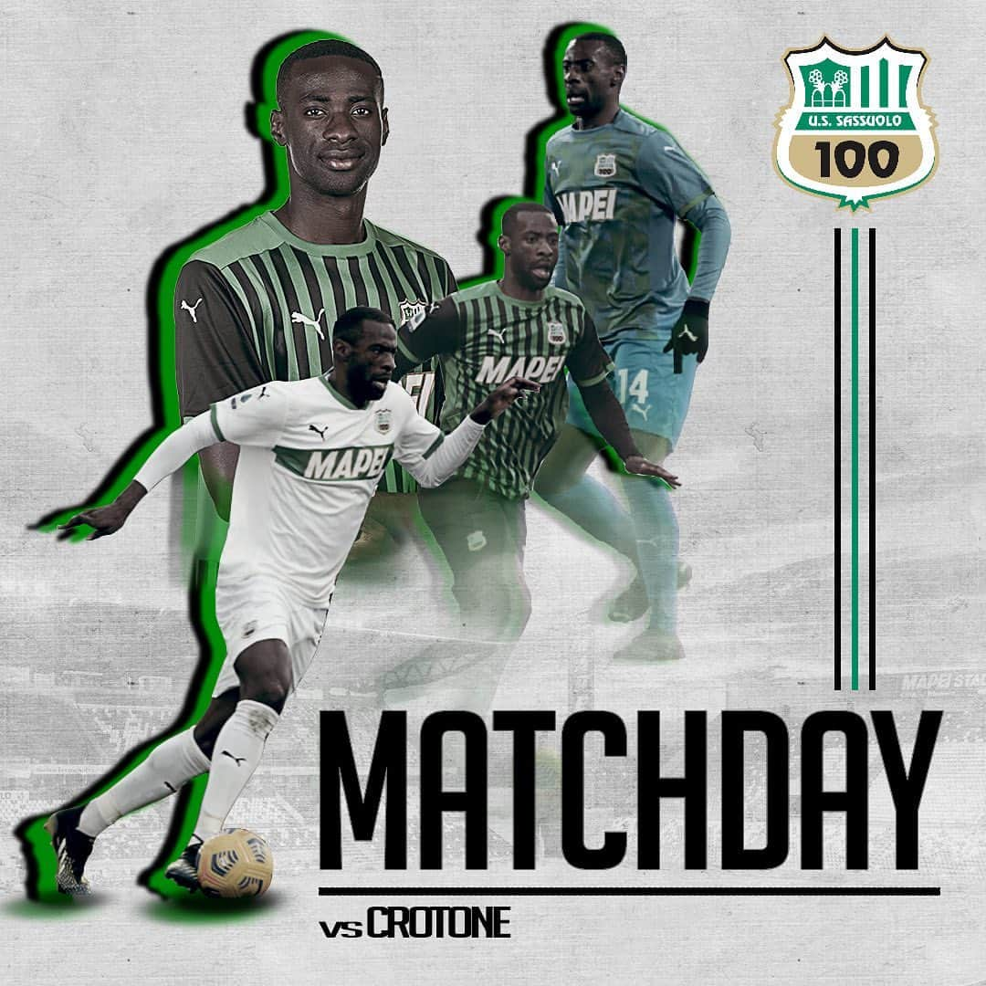 ペドロ・オビアングのインスタグラム：「Match day ⚫️🟢 Crotone 🆚 Sassuolo  18:00 ⏰」