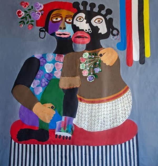 My Interiorのインスタグラム：「Happy Valentine’s Day• Take a look at the warm embrace of two figures in the work of @officialkojomarfo @jdmalatgallery」