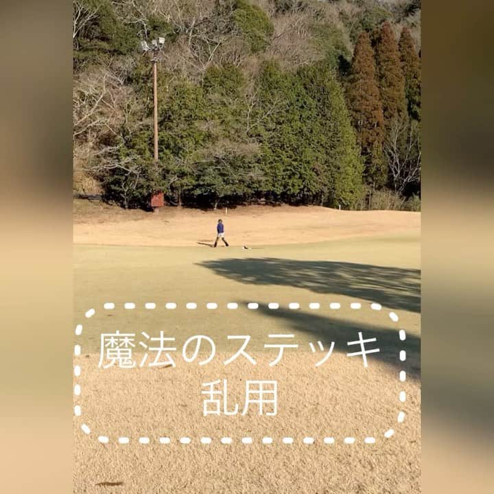 mimiのインスタグラム：「ミスが出て、原因不明の時だけ使って良いとされる"魔法のステッキ打法🧙‍♂️"乱用シーンです。  コーチに羞恥心を捨てられるならアプローチ以外も使って良いと言われていましたが、ついに全てのクラブとライでやり始めました🏌️‍♀️ つま先上がりの時、見返したらステッキの放つ方向まで調整されてました⛳️ この時の同伴者は、笑いを堪えてラウンドした為にスコアボロボロだったみたいです🤣  それはすまなかった！ 私は真剣にやってたんだ🏌️‍♀️  ベストフィニッシュもお納めください📸  #良い子はマネしないように #魔法のステッキ  #ゴルフ女子#ゴルフ初心者#ゴルフバカ #ゴルフ動画 #ラウンドレッスン #ゴルフスイング #スイング動画 #ドライバーショット  #ゴルフ好きと繋がりたい#ごるきち #romaro#jackbunny#ゴルフコーデ#インスタゴルフ#インスタゴルフ部#インスタゴルフ女子 #東京ゴルフガールズ #ゴルフ大好き#ゴルフ馬鹿#ゴルフ練習#golf#golflife#golfer#ゴルファー#ゴルフ動画」